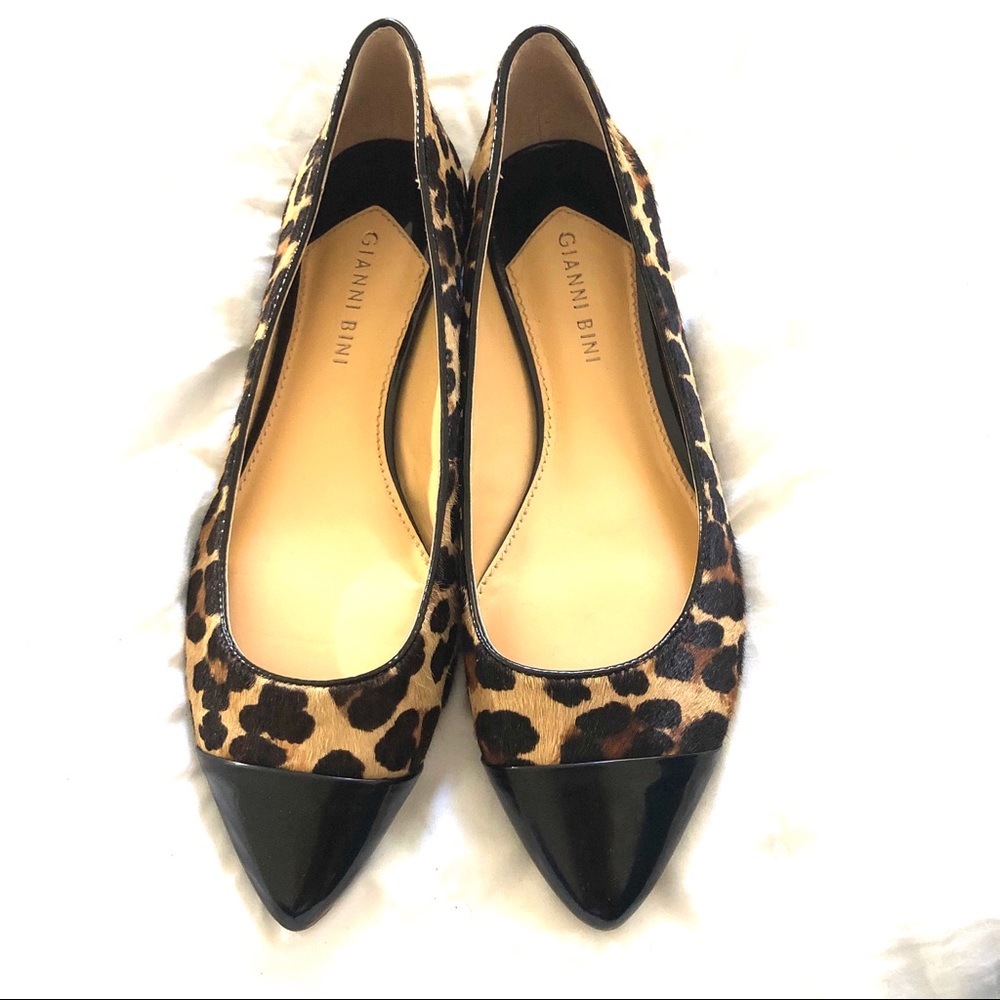 Gianni Bini | Leopard Patent Leather Flats 8M